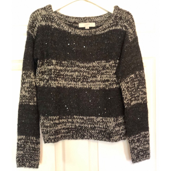 Adorable Loft subtly sparkly striped sweater - Picture 4 of 5